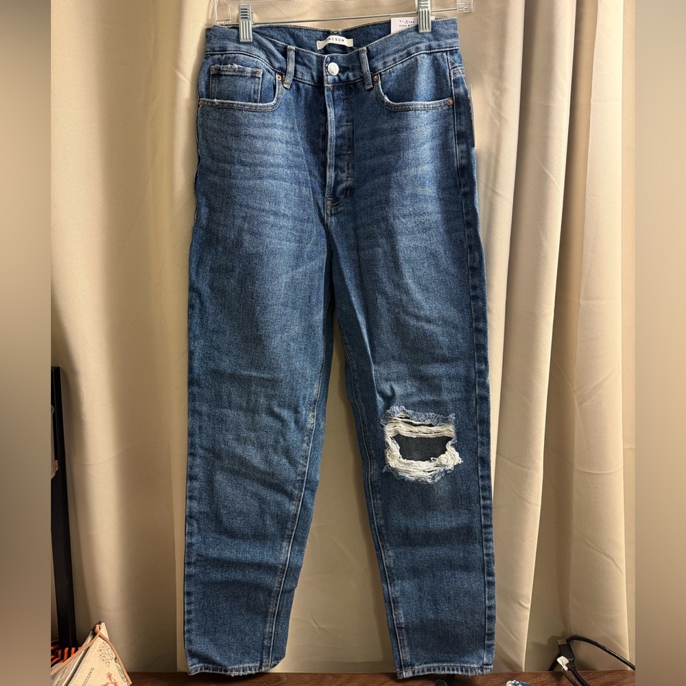 PacSun Ultra High Rise Slim Jeans in Dark Blue